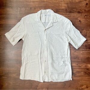 Zara Men’s Button Up White Classic Short Sleeve Shirt Size S